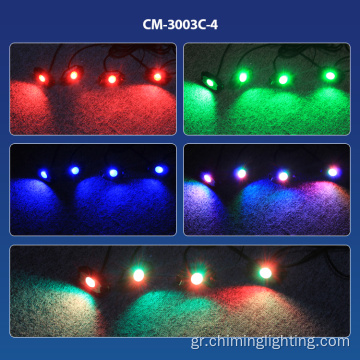 4 τεμ. 2 ιντσών LED Tail Dome Light App Control 9*4W LED Rock Light Car Mini RGBW RGB LED Rock Light